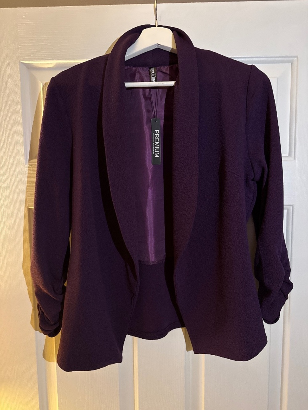 Dark Purple Semi Casual Blazer